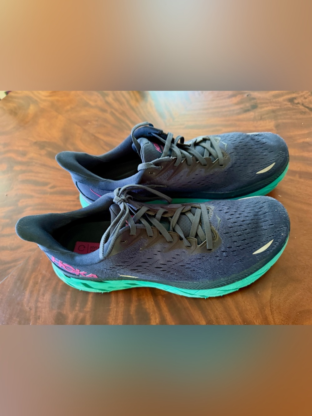 Hoka One One Women’s Navy & Teal Athletic Running Shoes